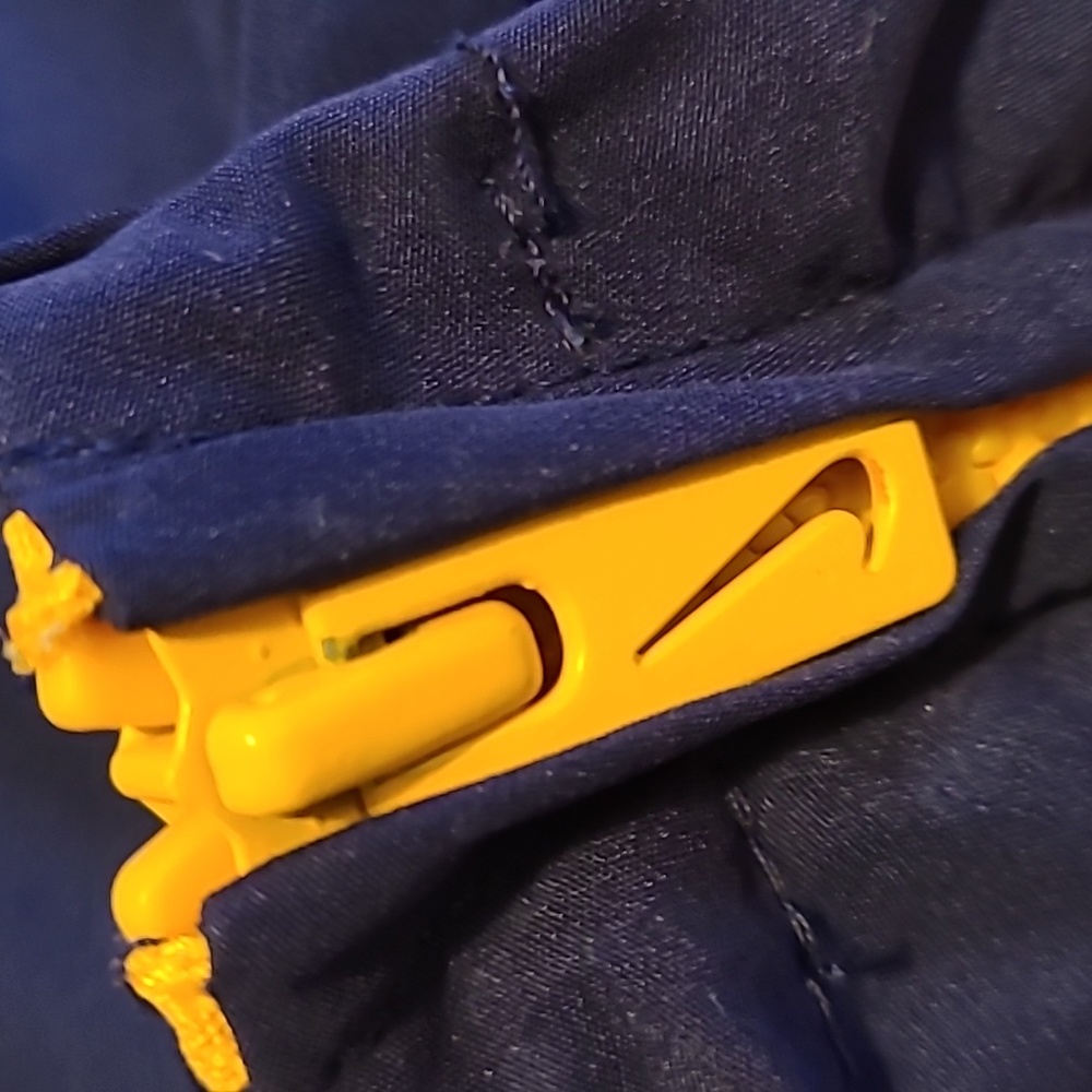 Nike jacket 4T‎ midnight navy yellow white swoosh hooded windbreaker - Picture 11 of 11